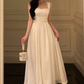 Satin Maxi Dress for Women - Square Neck A-Line Formal Evening Gown