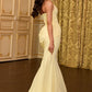 Elegant Bodycon Ruched Waist Halter Deep V-Neck Corset Back Mermaid Gown