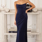 Charming Sheath Sweetheart Strapless Chiffon Floor-Length Ruched Lace-up Evening Dress
