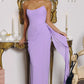 Charming Sheath Sweetheart Strapless Chiffon Floor-Length Ruched Lace-up Evening Dress