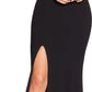 Crepe Mermaid Maxi Sleeveless Deep V Zip Back Slit Formal Gown