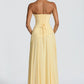 Elegant A-Line Strapless Choker Neck Sleeveless Chiffon Floor-Length Corset Evening Dress