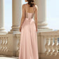 Elegant A-line Sweetheart Sleeveless Satin Floor-length Lace-up Corset Prom Dress