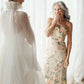 Exquisite Column One-shoulder Sleeveless Mesh Long Embroidered Evening Gown