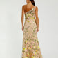 Exquisite Column One-shoulder Sleeveless Mesh Long Embroidered Evening Gown