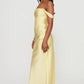 Fitted Mermaid Straight Off Shoulder Open Back Maxi Prom Dress