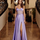 Glamorous ALine Sweetheart Sleeveless Satin Maxi Corset Prom Dress