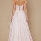 Glamorous Ballgown Sweetheart Strapless Satin Floor-Length Flower Slit Prom Dress