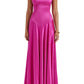 Lustrous Maxi Square Thin Strap Lace Up Back Flowy Prom Dress