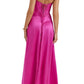 Lustrous Maxi Square Thin Strap Lace Up Back Flowy Prom Dress