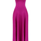 Lustrous Maxi Square Thin Strap Lace Up Back Flowy Prom Dress