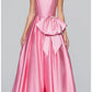 Lustrous Maxi Strapless Corset Big Bow Zip Back Ball Gown