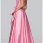 Lustrous Maxi Strapless Corset Big Bow Zip Back Ball Gown