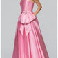 Lustrous Maxi Strapless Corset Big Bow Zip Back Ball Gown