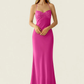 Mermaid Fit Sweetheart Neck Halter Sleeveless Chiffon Floor Length Beaded Lace Up Formal Dress