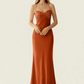 Mermaid Fit Sweetheart Neck Halter Sleeveless Chiffon Floor Length Beaded Lace Up Formal Dress