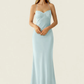 Mermaid Fit Sweetheart Neck Halter Sleeveless Chiffon Floor Length Beaded Lace Up Formal Dress