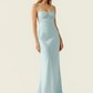 Mermaid Fit Sweetheart Neck Halter Sleeveless Chiffon Floor Length Beaded Lace Up Formal Dress