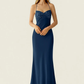 Mermaid Fit Sweetheart Neck Halter Sleeveless Chiffon Floor Length Beaded Lace Up Formal Dress