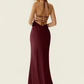 Mermaid Fit Sweetheart Neck Halter Sleeveless Chiffon Floor Length Beaded Lace Up Formal Dress