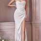 Mermaid Sweetheart Neck Satin Maxi Evening Dress With Corset Bodice