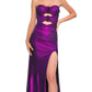 Mermaid Sweetheart Strapless Satin Floor-Length Cutout Slit Prom Dress