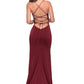 Sleek Mermaid SquareNeck Sleeveless Satin Maxi Ruffle Prom Dress