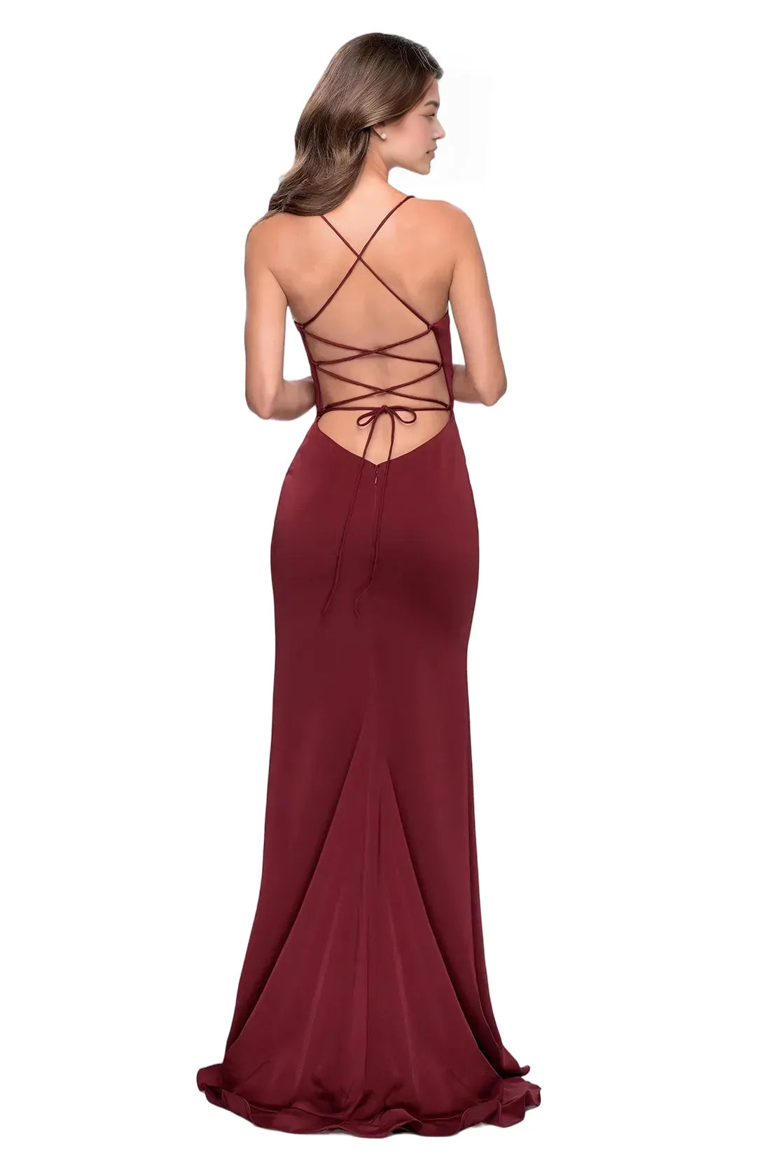 Sleek Mermaid SquareNeck Sleeveless Satin Maxi Ruffle Prom Dress