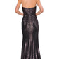Sleek Mermaid Sweetheart Strapless Glitter Floor-Length Ruched Slit Prom Dress