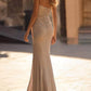 Sleek Mermaid Sweetheart Strapless Glitter Floor-Length Ruched Slit Prom Dress