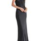 Slim Mermaid Halter Sleeveless Tie Back Floor Evening Dress