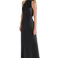 Slim Mermaid Halter Sleeveless Tie Back Floor Evening Dress