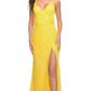 Stunning Mermaid V-Neck Sleeveless Sequin Floor-Length Lace-Up Slit Prom Dress