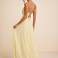 Elegant A-Line Cowl Neck Sleeveless Chiffon Maxi Wedding Guest Dress With Slit