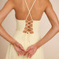 Elegant A-Line Cowl Neck Sleeveless Chiffon Maxi Wedding Guest Dress With Slit