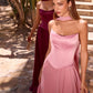 Elegant A-Line Strapless Sleeveless Chiffon Floor-Length Scarf-Accent Lace-Up Bridesmaid Dress