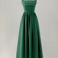Elegant A-line Sweetheart Sleeveless Chiffon Maxi Wedding Guest Dress With Crisscross Back Detail