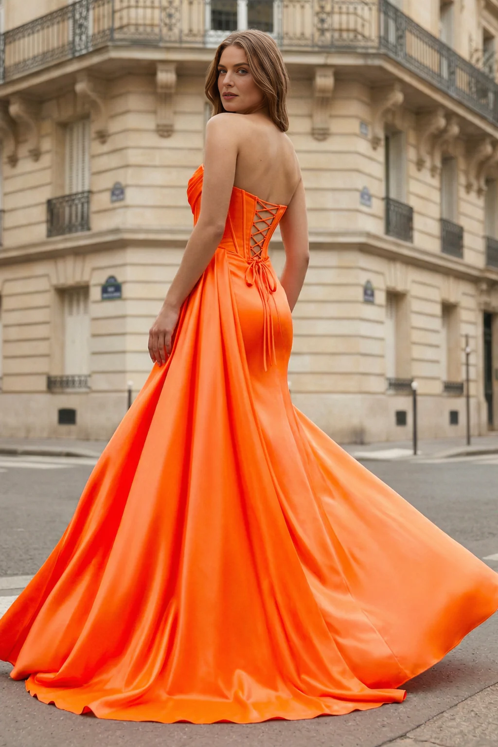 Sleek Mermaid Cowl Neck Sleeveless Satin Maxi Prom Dress With Slit