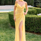 Stunning Mermaid Off-Shoulder Sleeveless Mesh Floor-Length High-Slit Lace-Up Evening Dress