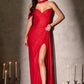 Stunning Mermaid Off-Shoulder Sleeveless Mesh Floor-Length High-Slit Lace-Up Evening Dress