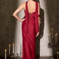 Stunning Mermaid Off-Shoulder Sleeveless Mesh Floor-Length High-Slit Lace-Up Evening Dress
